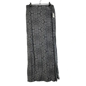 Aeropostale Navy Blue & White Printed Jersey Maxi Skirt L